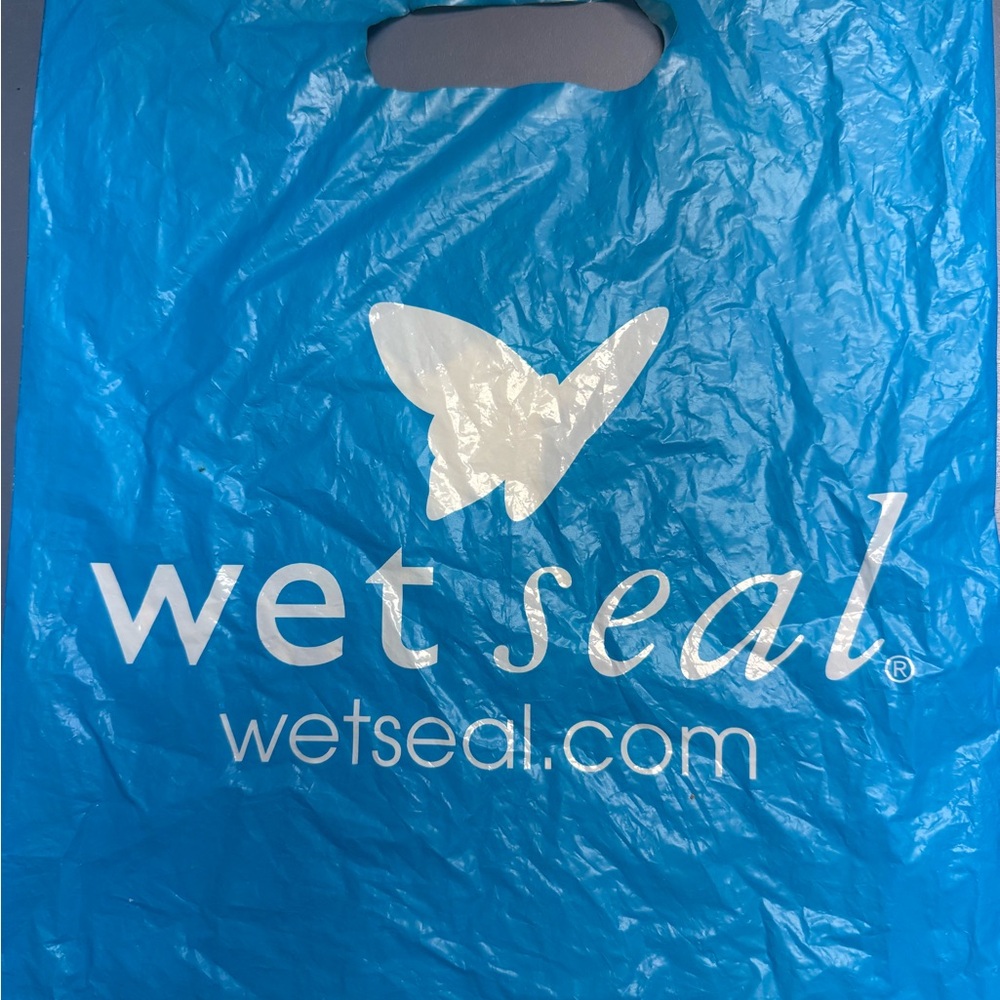 Vintage Y2K Wet Seal Small Plastic Shopping Bag